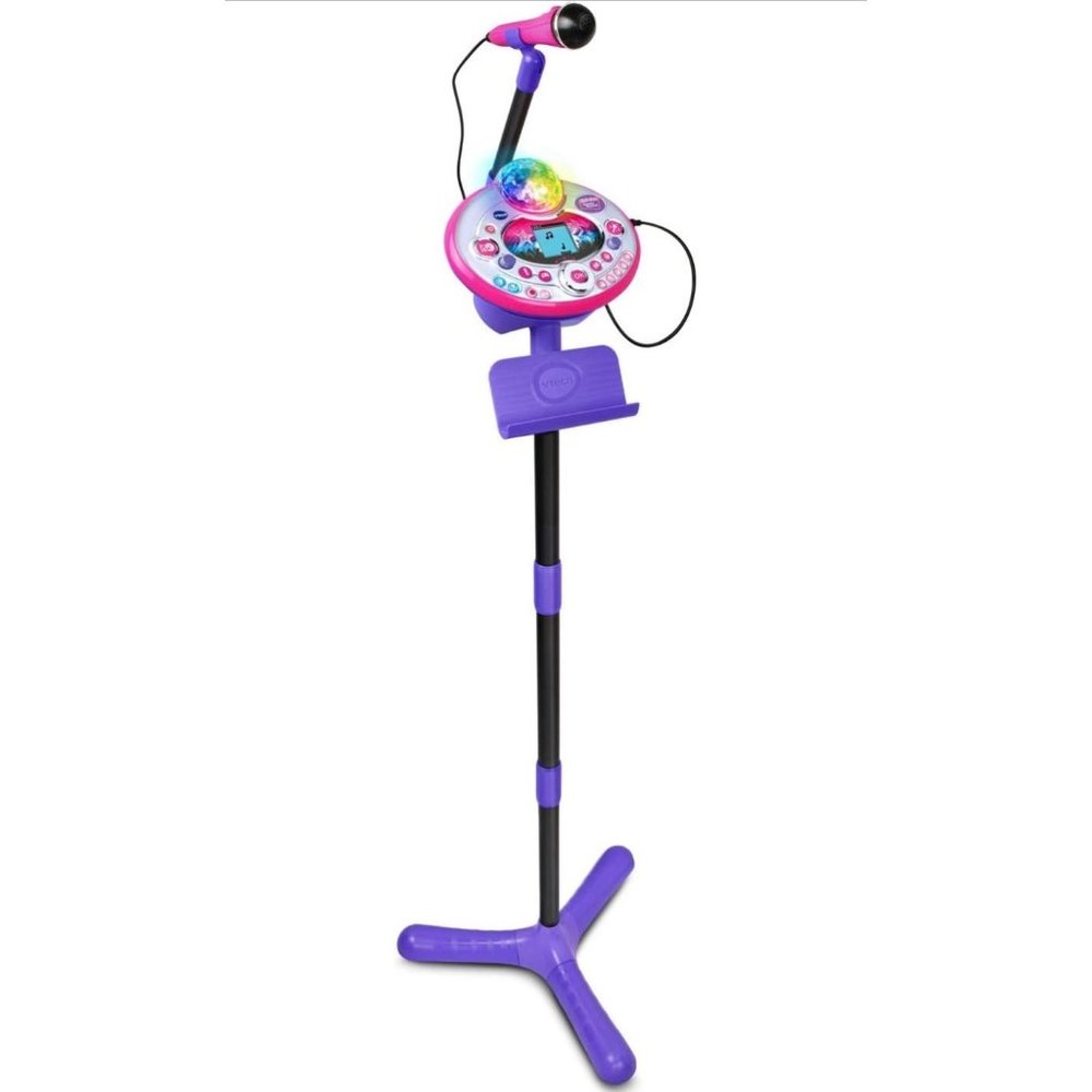VTech Kidi Star Auxiliary Voice Changer Karaoke Machine, Pink/Purple